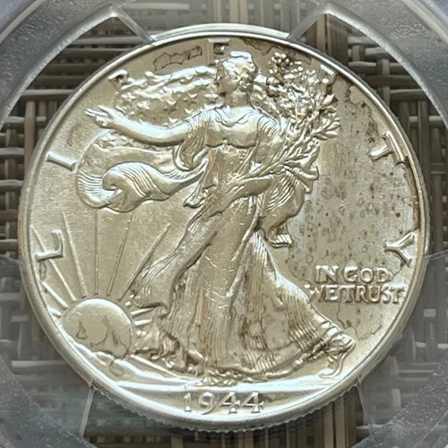 1944 Walking Liberty half dollar, PCGS AU detail