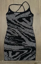 NWT Fashion Nova Luxe Jacquelyn Embellished Mini Dress in Black Size Medium