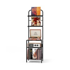 Homsorout Record Player Stand with Vinyl Storage - 5-Tier Turntable... Fast Ship