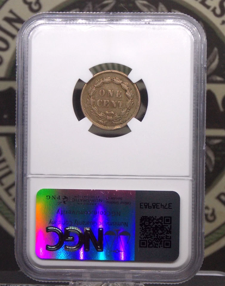 1859 Indian Head Cent Penny 1c NGC XF45 #004 Extra Fine ECC&C, Inc. - Image 4 of 4