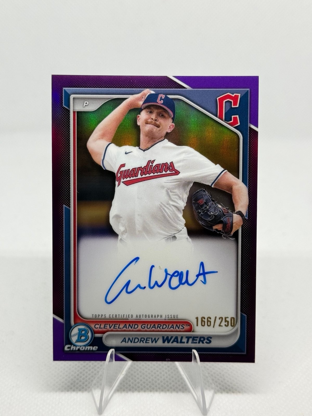 2024 Bowman Chrome Andrew Walters Purple Refractor Auto /250 #CPA-AW