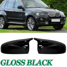 For BMW X5 E70 X6 E71 2007-2013 Glossy Black M Style Side Wing Mirror Cover Cap