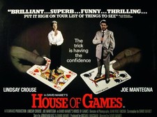 HOUSE OF GAMES 1987 Lindsay Crouse, Joe Mantegna DAVID MAMET UK QUAD POSTER