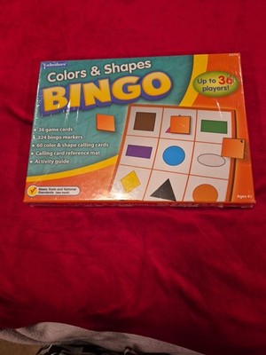 Lakeshore Colors  & Shapes Bingo Game 36 Games Cards 324 Bingo Markers Ages 4