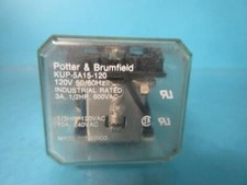 Lot of 2 Potter  Brumfield KUP-5A15-120 Relay 120V 50/60Hz 1/3HP 120VAC 10A
