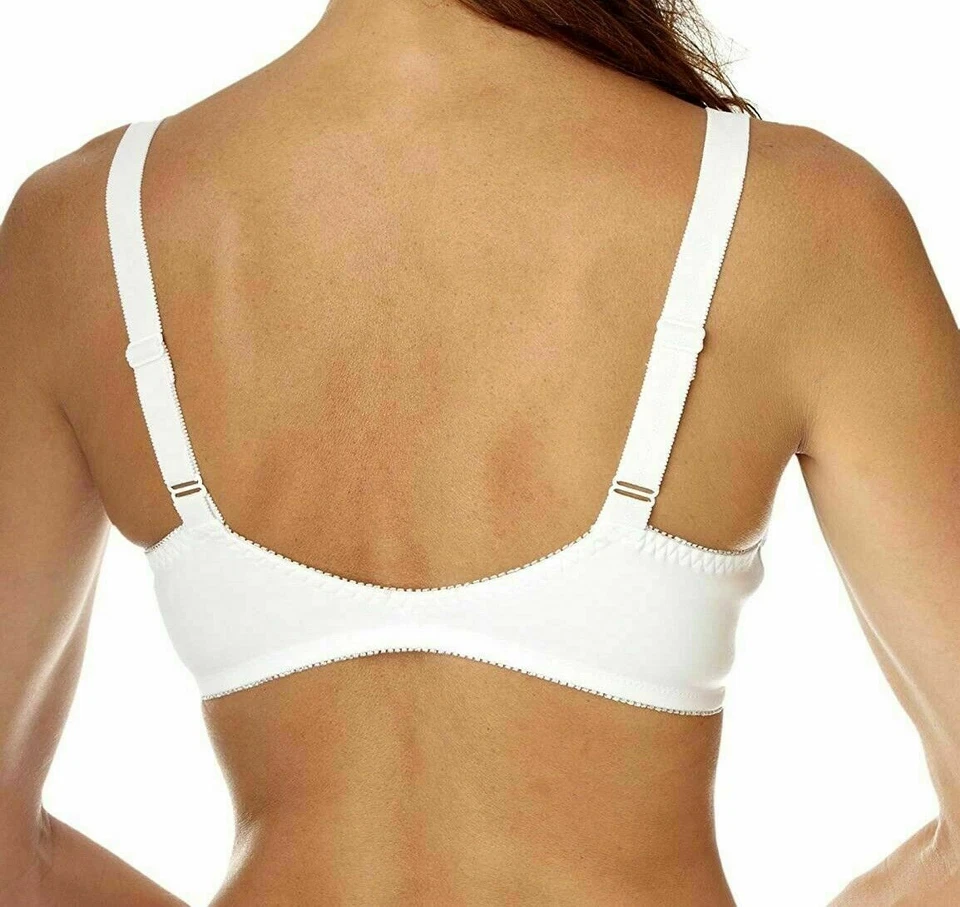 Sujetador Naturana Soporte Cierre Frontal 34D Blanco Encaje Sin Cable Copa Completa 85943 Nuevo Foto 3 de 4