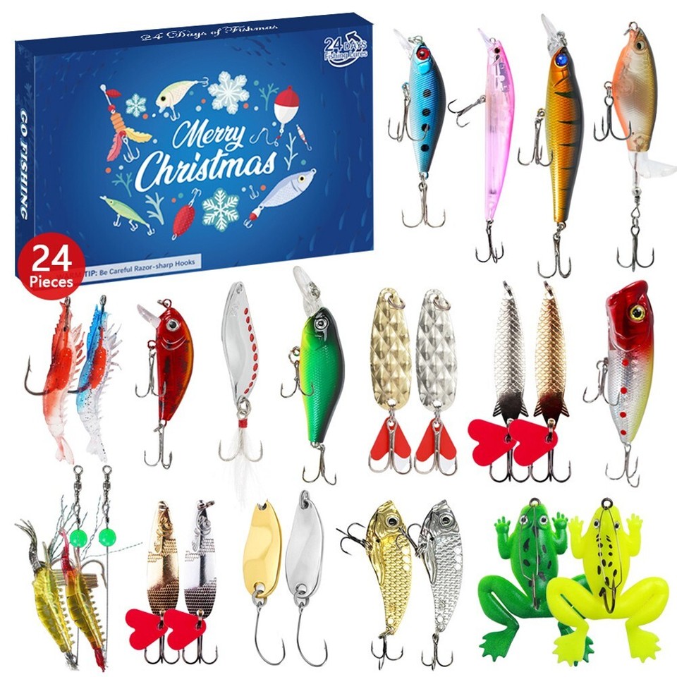 Unique 24pcs Fishing Lure Set Ideal for Holiday and Fishing Enthusiasts