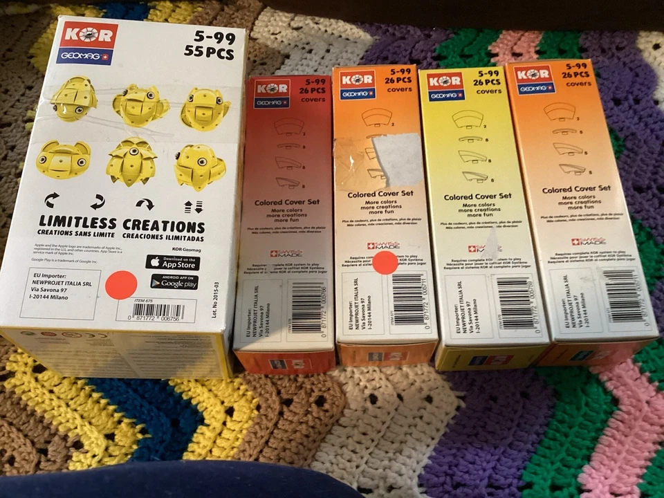 Geomag Kor Egg 黄色和四盒彩色保护套套装  — 第 3/4 张图片