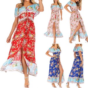 Women-039-s-Sleeveless-Off-Shoulder-Bohemian-Maxi-Dress-Floral-Printed-Long-Dress