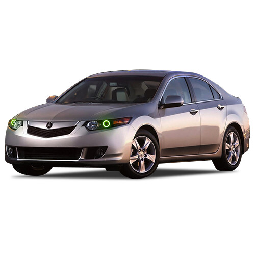 RGB Angel Eye LED Halo kit with IR Remote for 2009-2014 Acura TSX Headlights - Picture 3 of 7