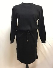 New Women Autumn Winter Long Sleeve Sweater Dress Lady Show Thin Knit Skirt SZ M