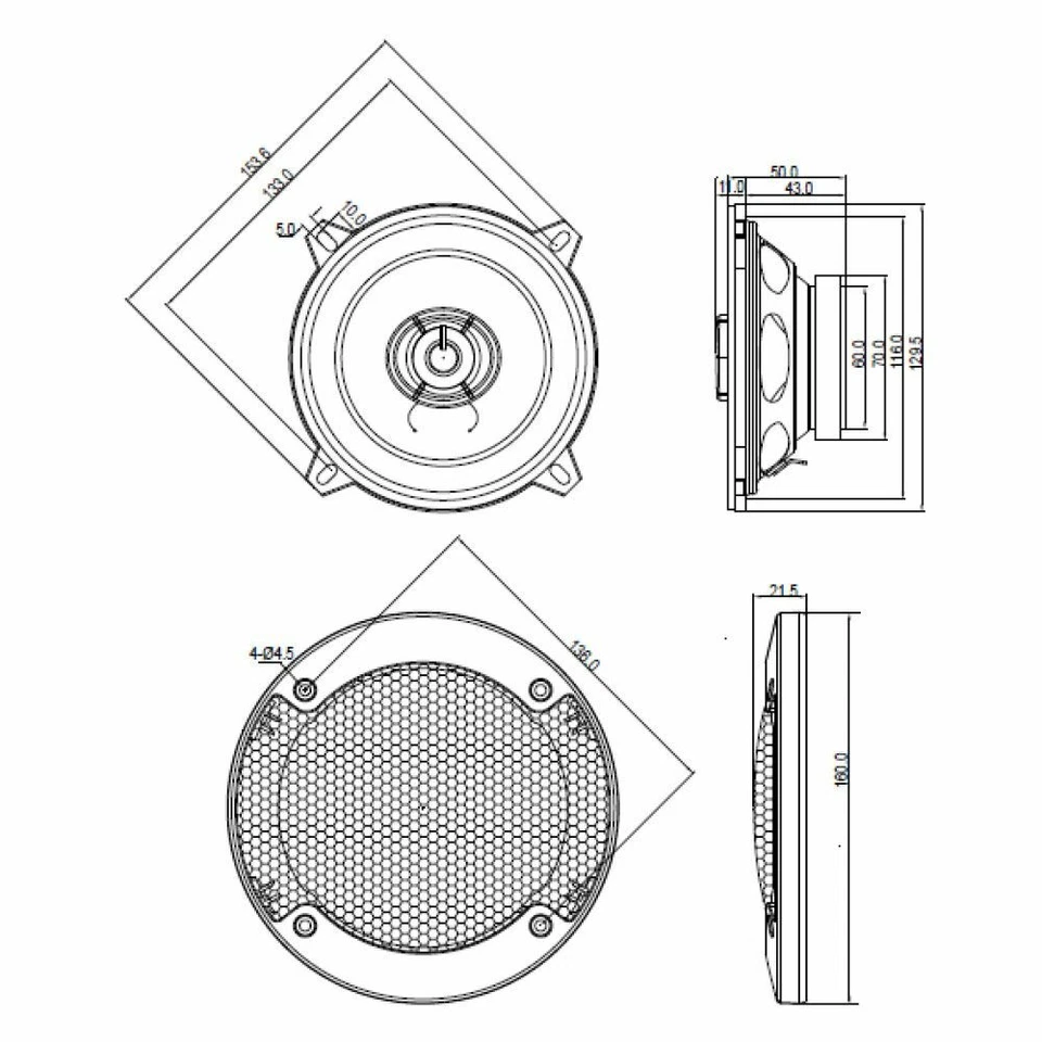 Blaupunkt ICx 542 13 cm 2-Wege-Lautsprecher 210 Watt RMS: 30 Watt - Bild 2 von 4