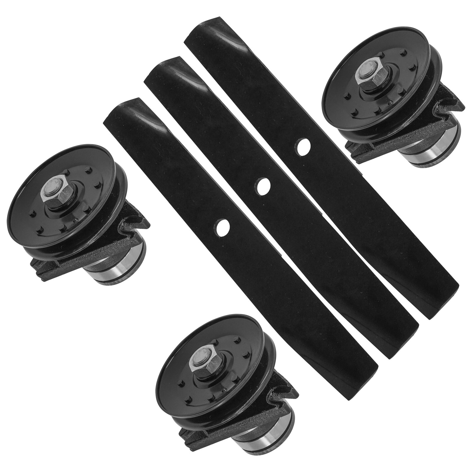 2 Mandrini Alluminio Per John Deere Kit - 2 Gruppi Mandrino, Per Mazzi 42, 44, 46, 48, 54 Pollici - In Alluminio, Garanzia 90 Giorni Mandrini Per Tosaerba John Deere - Foto 2