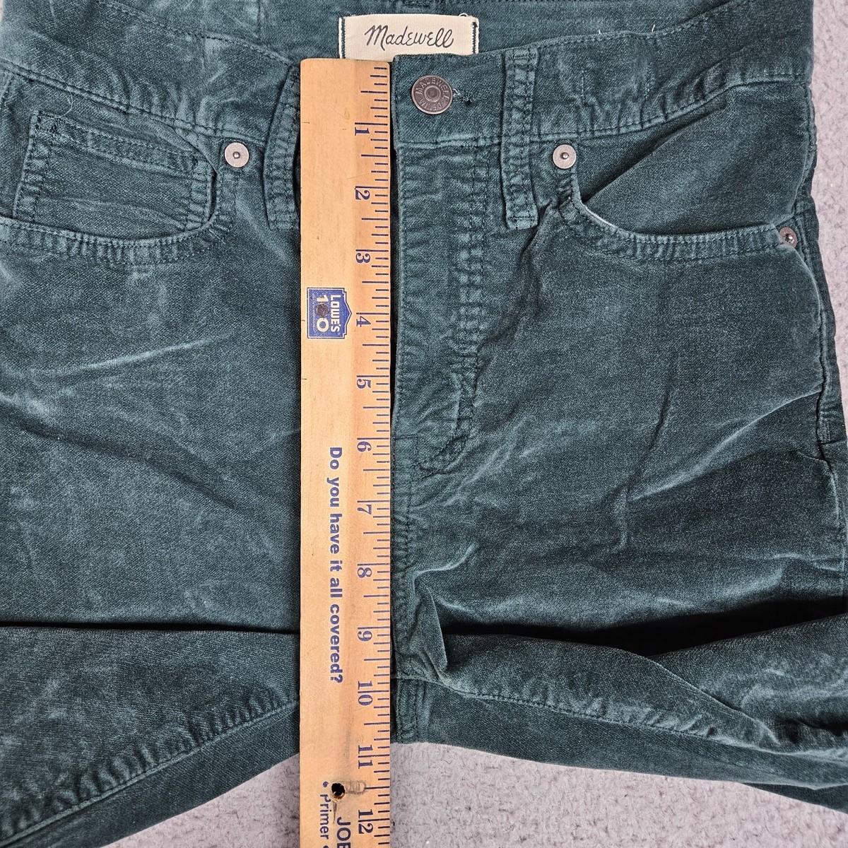 Jeans Madewell Taille 10 - Coupe High Rise, Skinny, Crop En Velours Côtelé Rouge - Neuf Avec étiquettes