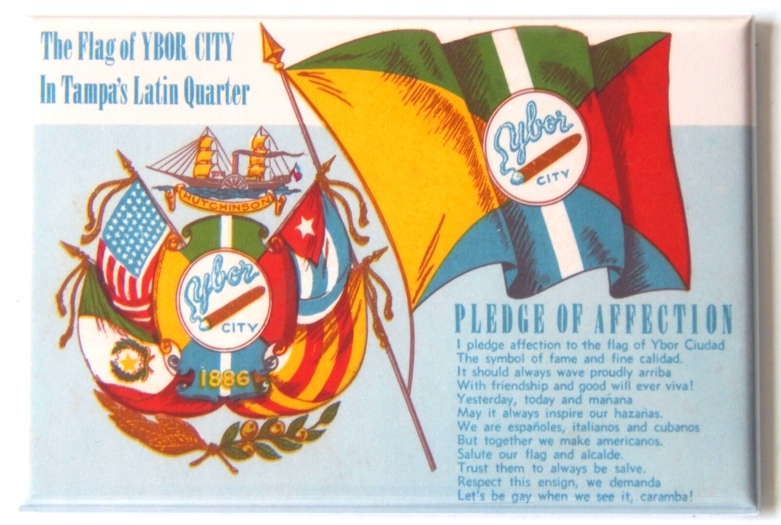 Ybor City Florida FRIDGE tampa travel souvenir flag eBay