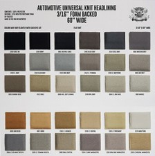 Automotive Flat Knit Headliner Fabric with 3/16 Foam Backing - 90" x 60"