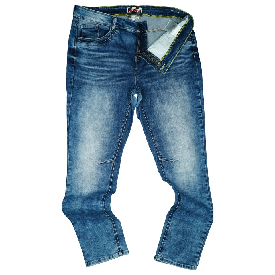 Street One Damen super Stretch Jeans Hose straight Leg 48 W36 L32 blau Übergröße - Bild 2 von 4