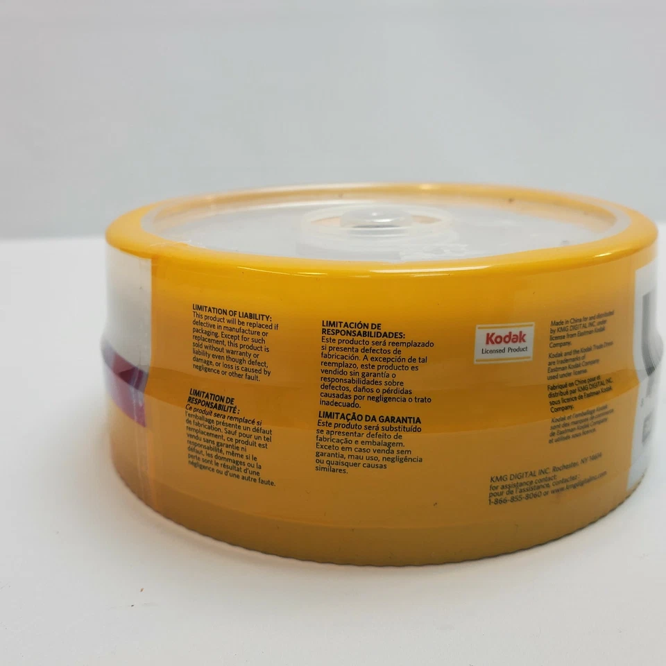 Kodak DVD Double Layer 8.5GB 8X Blank DVD+R White Inkjet Printable Disc 25 - Image 2 of 4