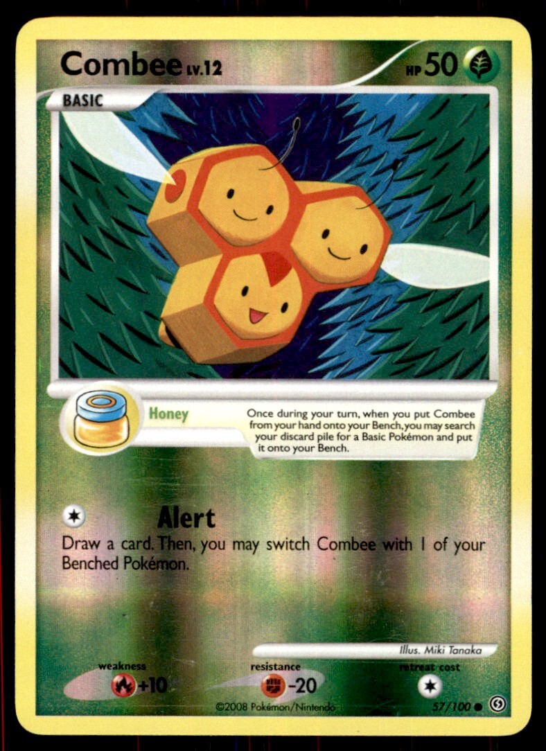 Pokemon Diamond & Pearl - Stormfront Combee Reverse Holo #57 Heavy Play