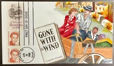 2168 Ham Hand painted Margaret Mitchell, Gone With the Wind FDC 1986 