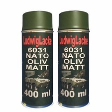 2 Spraydosen je 400ml RAL 6031 Bronzegrün NATOOLIV Schnelltrocknend