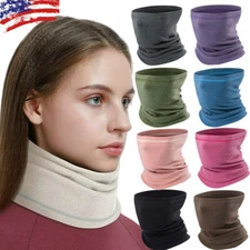Winter Fleece Neck Warmer Gaiter Windproof Ski Face Mask Cover for Men Women