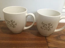 2pc M Ware Coffee Mug big 4'' coffee/tea Loving that they think this is coffee