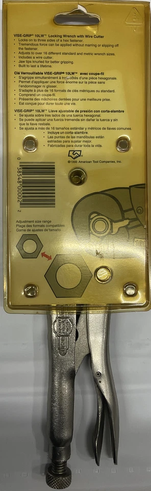 NEW VINTAGE 75TH ANNIVERSARY VISE-GRIP USA LOCKING WRENCH WIRE CUTTER PLIER10LW - Image 3 of 3