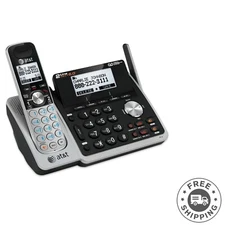 DECT 6.0 2-Line Expandable Cordless Phone with Answering System and Dual Call...