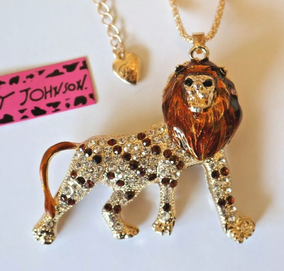 Betsey johnson lion necklace deals