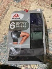 Men's Reebok Performance Boxer Briefs- 6 Pack - Men's Small