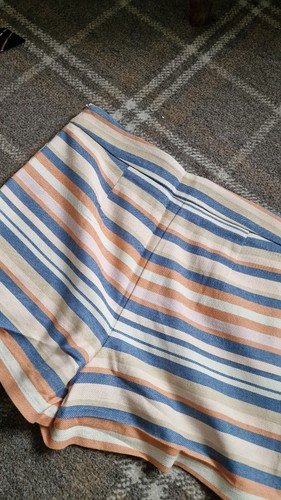 Papaya Weekend Blue Orange Striped Chino Style Shorts Size 12 - Picture 4 of 4
