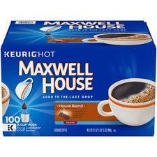 Maxwell House House Blend Medium Roast K-Cup Coffee Pods, 100 ct Box
