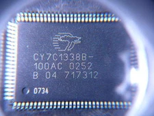 CY7C1338B-100AC - CY7C1338 4M (128K x 32) Synchronous-Flow-Through Cache SRAM IC