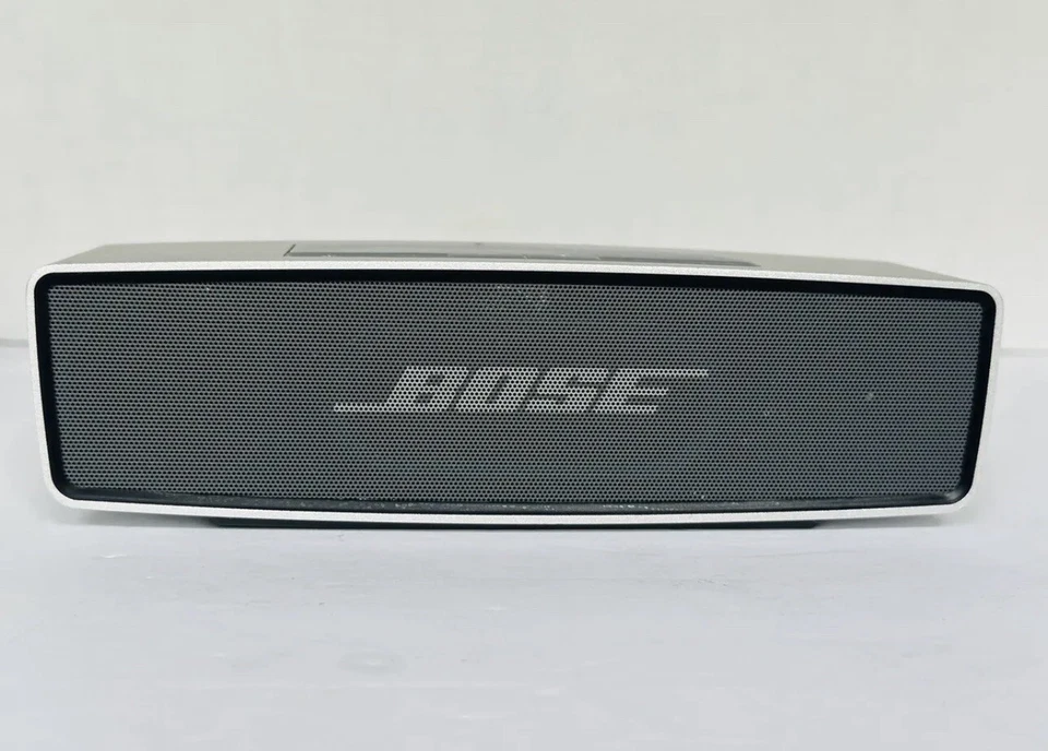 Bose SoundLink Mini Portable Bluetooth Speaker W/ Dock Case Adapter Gray Silver - Image 3 of 4