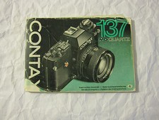 Distressed Vintage Contax 137 MD Quartz Instuction Booklet Printed in Japan
