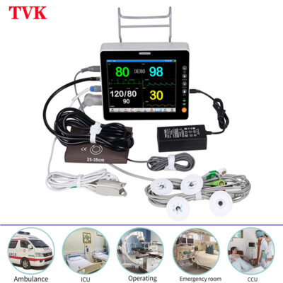 Portable 8inch Multiparameter Vital Signs Patient Monitor for ICU / Ambulance