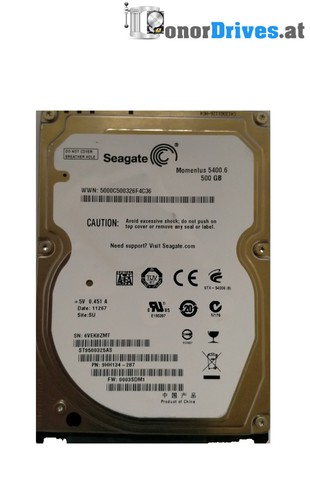 Seagate ST9500325AS- 500GB - SATA - 9HH134-287 - PCB 100536286 Rev. E*