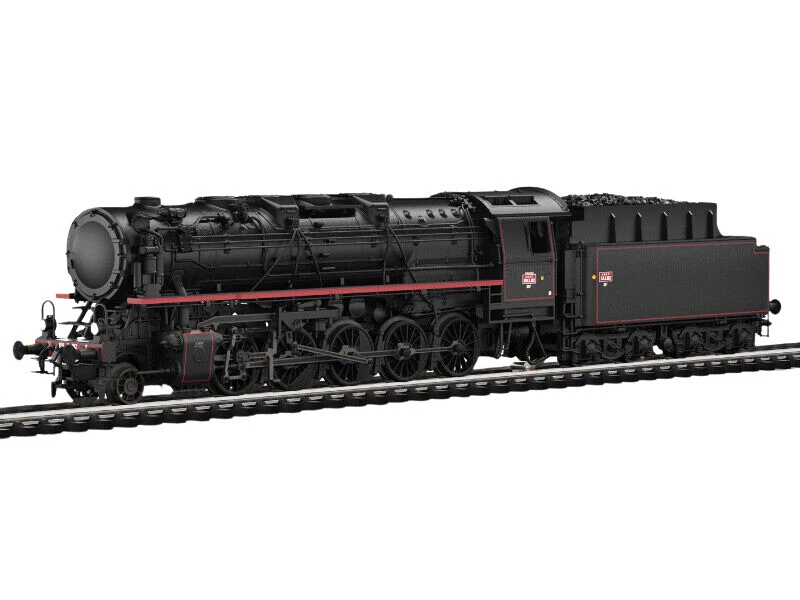 Trix Série 150 X SNCF Epoque III Echelle HO Locomotive à Vapeur - Noire (25744)