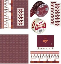 Virginia Tech Hokies Scrapbook Kit Stickers Paper U-CHOOSE 6 ITEMS All Licensed