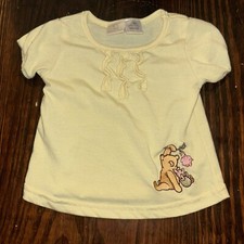 Classic Pooh yellow tshirt Piglet and Pooh embroidered size 12 months