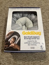 Goldbug Head Support  Strap Cover Set Gray for Infant Toddler Car Seats