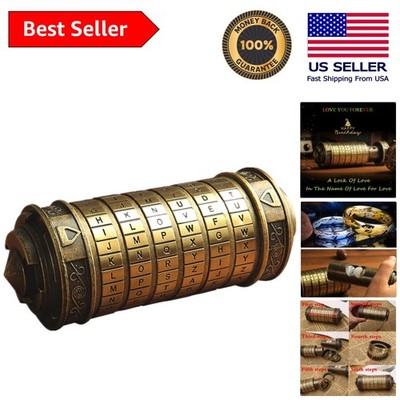 Mystical Cryptex Puzzle Box with Hidden Compartment - Ideal for Lovers & Friends