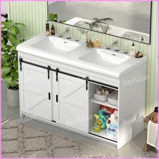 47'' Bathroom Vanity with Double Sink Freestanding Bathroom Vanity w/ 2 Drawers