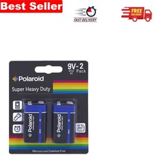 2 x PP3/6F22 9V Heavy Duty Mercury-Free Batteries for Smoke Alarms & Home Safety