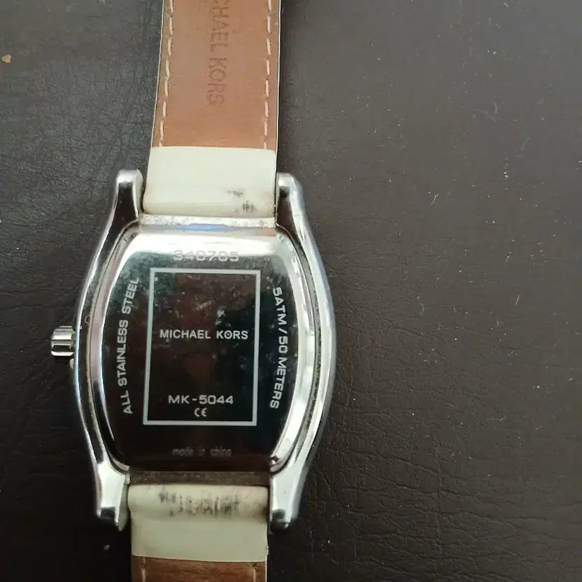 Michael Kors Women's Leather Watch Ivory with Crystals thumbnail 2