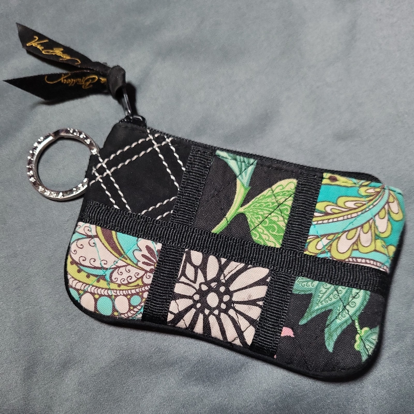 Vera Bradley Patchwork Key Chain Wallet Coin Purse - image 1