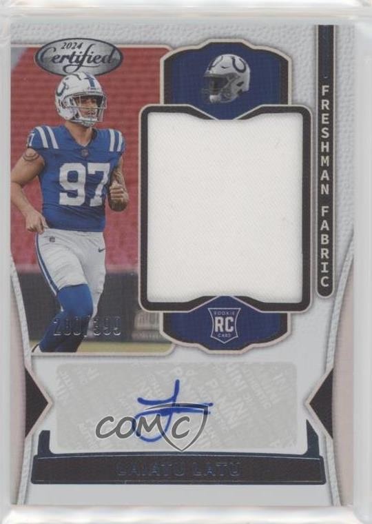 2024 Certified Freshman Fabric Mirror Signatures /399 Laiatu Latu Rookie Auto RC