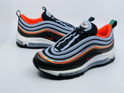 Nike Big Kids Air Max 97 FP Shoes NEW Noir/Laser Crimson CT1965-001 Size 4.5Y