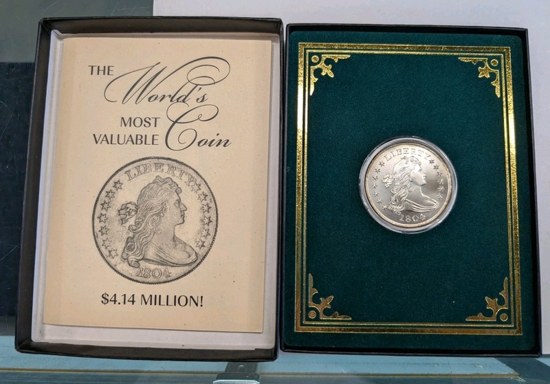1804 Draped Bust Dollar. Gallery Mint - Ron Landis piece. With Box & Papers.